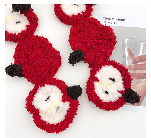 Bufanda Navideña de Mujer Tejida a Mano con Diseño de Muñeco de Nieve - Image 30