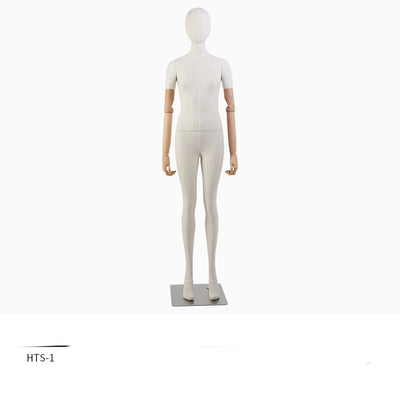 Maniquí de Escote Femenino en Fibra de Vidrio con Manos de Madera - Image 2