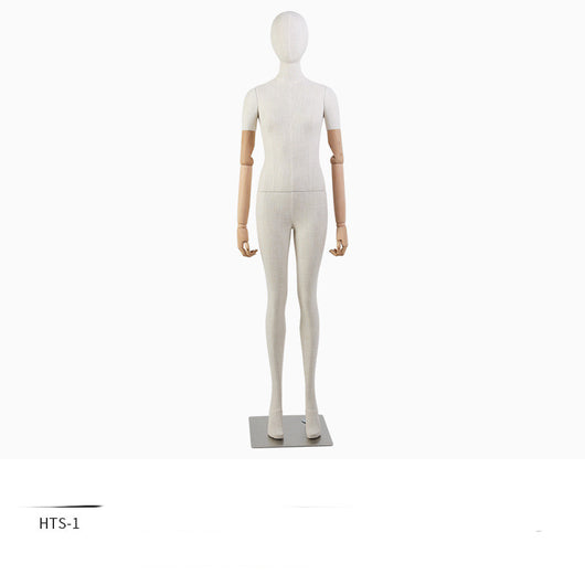 Maniquí de Escote Femenino en Fibra de Vidrio con Manos de Madera - Image 2