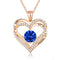 Female 925 Plateado Twelve Birthstone Pendant Necklace Rose Dorado September