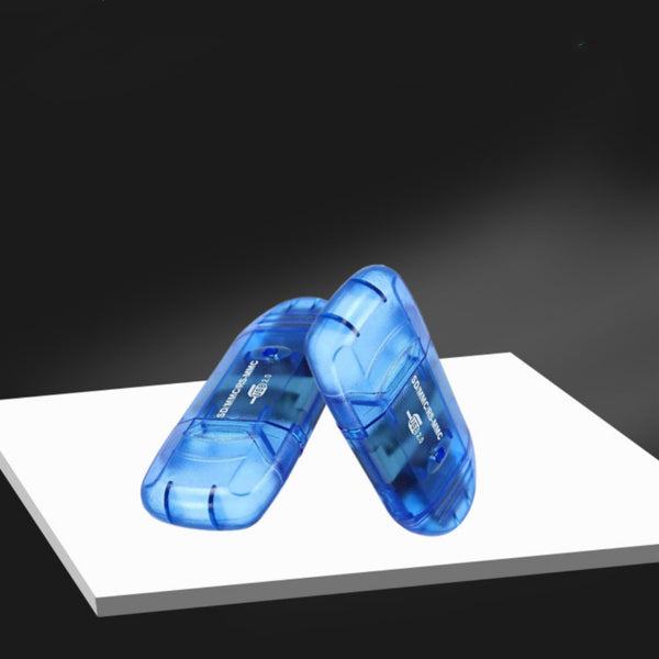 Lector de Tarjetas USB Transparente con LED Creativo