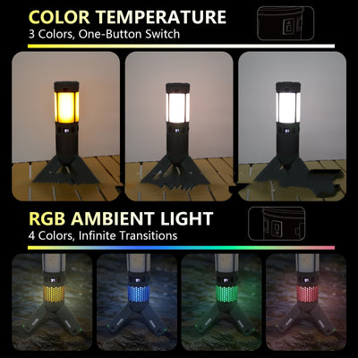 Linterna Camping Telescópica Recargable con Luz de Ambiente - Image 8