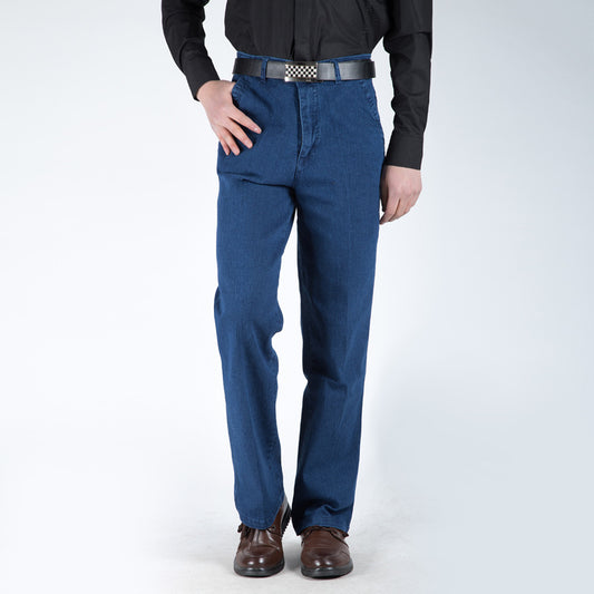 Pantalones Hombre Talla Grande Cintura Alta Corte Recto