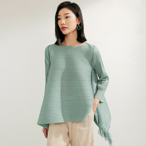Blusa Plisada Suelta Efecto Adelgazante