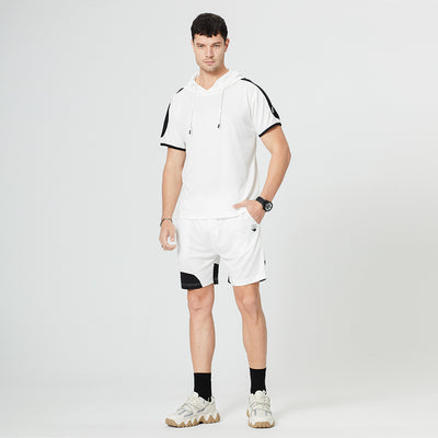 Conjunto Deportivo Casual con Capucha y Combinación de Colores para Hombre