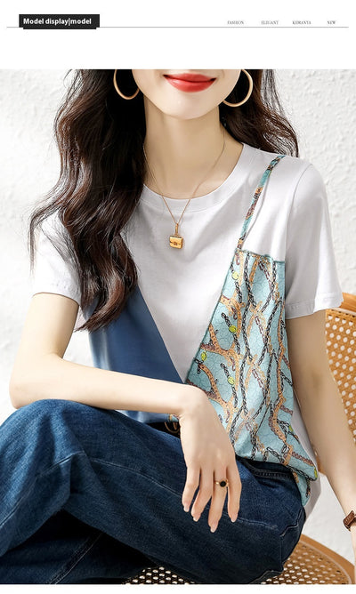 Camiseta Minimalista de Cuello Redondo con Costuras Elegantes - Image 11