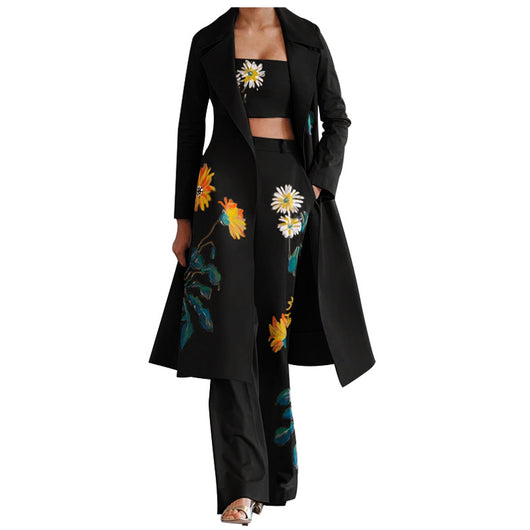 Chaqueta Cortavientos Larga Estampada para Mujer - Conjunto de Moda y Elegancia - Image 12
