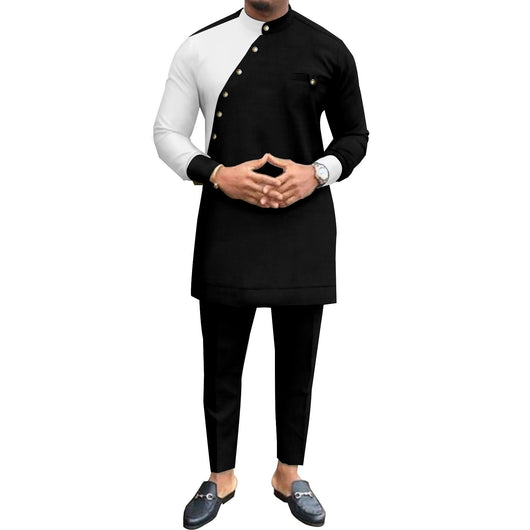 Conjunto de Algodón Puro Africano para Hombre - Traje de Ocio Elegante - Image 21