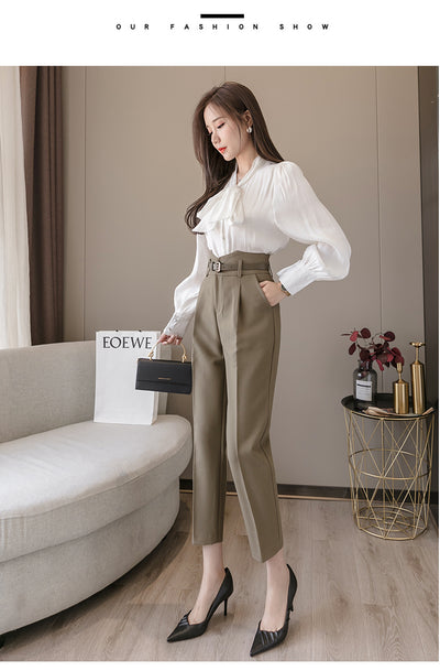 Pantalones Harem Cintura Alta para Mujer - Pantalones Frescos de Verano - Image 9