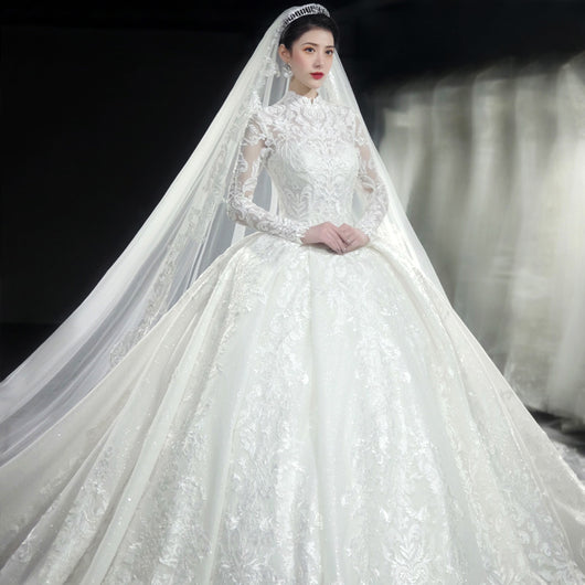 Vestido de Novia Lujo Cielo Estrellado para Sendero - Image 4