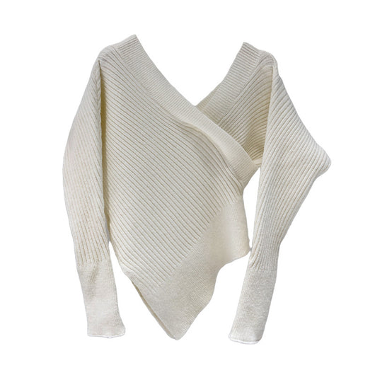 Suéter Mujer Cuello V Cruzado Bajo Irregular - Image 10