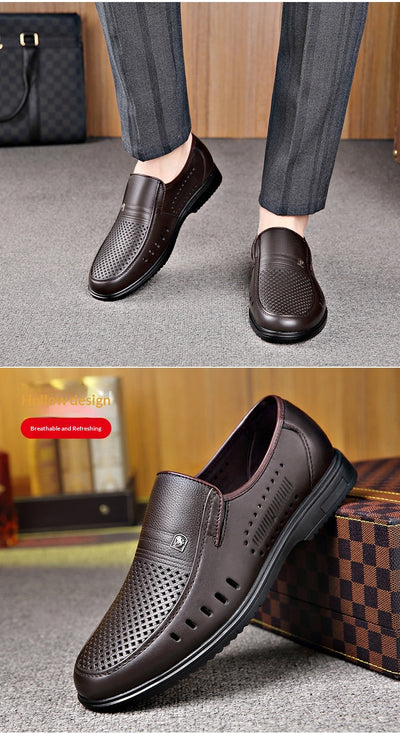 Zapatos Casuales de Cuero Genuino para Hombre - Suela Plana Antideslizante - Image 26