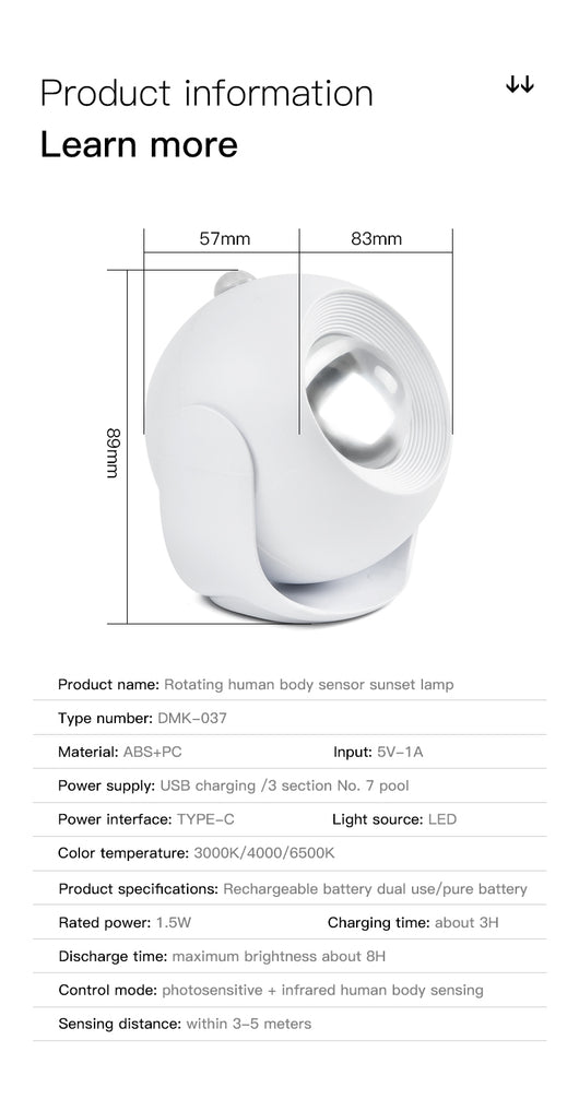 Luz LED Inteligente con Sensor de Movimiento y Ángulo Ajustable - Image 13