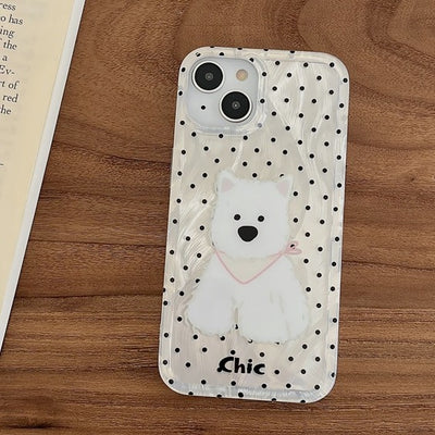 Funda para Teléfono West Highland con Lunares Coloridos - Image 3