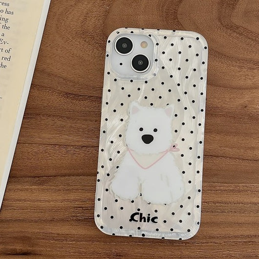 Funda para Teléfono West Highland con Lunares Coloridos - Image 3