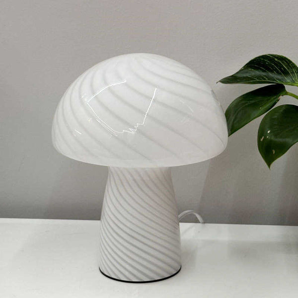 Lámpara de Mesa Seta Rayada en Crema