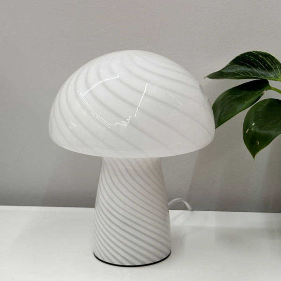 Lámpara de Mesa Seta Rayada en Crema