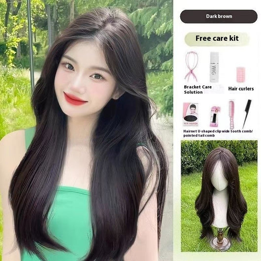 Peluca Larga Mujer Cabello Natural Liso Frente Encaje Completo Premium - Image 23