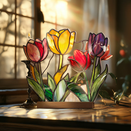 Adornos Decorativos Acrílicos con Efecto Cristal - Flores y Paisajes - Image 43
