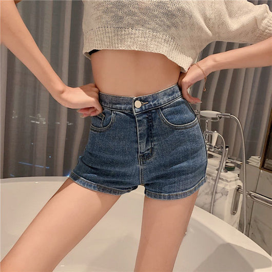 Shorts Denim Ajustados con Refuerzo Posterior Reductor de Cintura para Mujer - Image 4