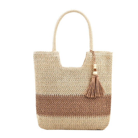 Bolso Tejido para Hombro con Decoración de Borlas - Diseño Minimalista - Image 2