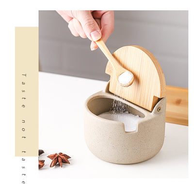 Set de 3 Recipientes de Cerámica Japonesa para Condimentos con Tapa - Image 5