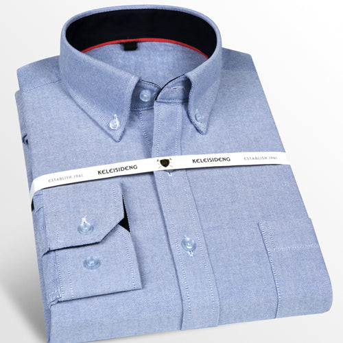 Camisa Casual Slim Fit de Algodón Grueso sin Planchado para Hombre - Image 14