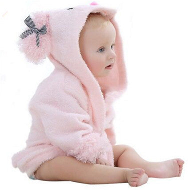 Bata de Baño Infantil con Capucha - Toalla Modelo Animales Lindos en Algodón - Image 29