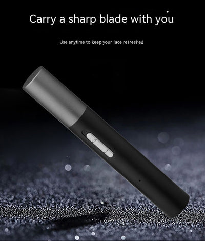 Black multifunctional men's grooming kit with electric shaver, nose hair trimmer, eyebrow trimmer, cleaning brush, and USB cable. - Image 13