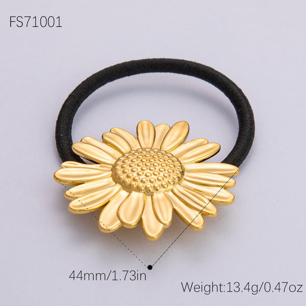 Diadema de Acero Inoxidable Diseño Floral Estilo Avanzado - Image 6