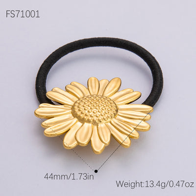 Diadema de Acero Inoxidable Diseño Floral Estilo Avanzado - Image 6