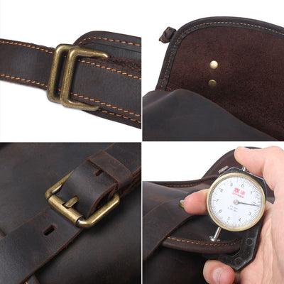 Mochila de Cuero Genuino Estilo Retro con Gran Capacidad para Hombre - Image 24