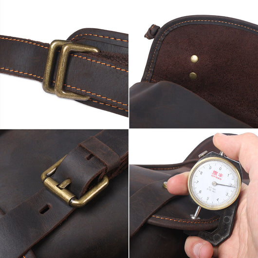 Mochila de Cuero Genuino Estilo Retro con Gran Capacidad para Hombre - Image 24