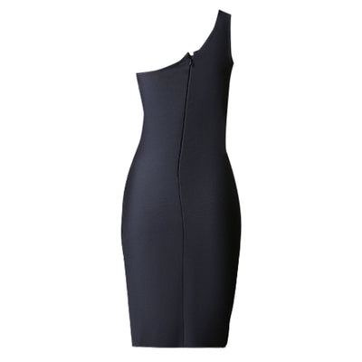Vestido Elegante Asimétrico con Detalles de Diamantes - Image 18