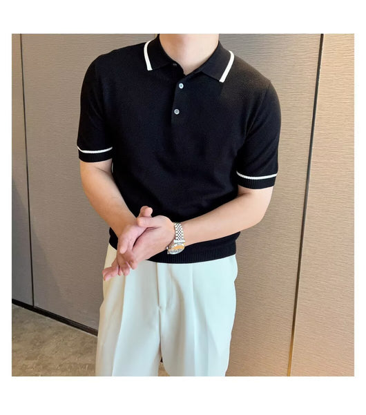 Camisa Suelta de Punto Casual para Hombre - Manga Corta Cómoda - Image 17