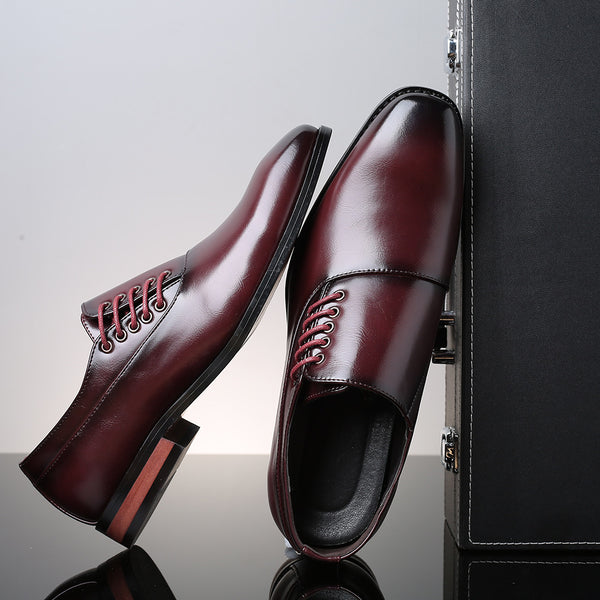 Zapatos Hombre Talla Grande Puntera Cuadrada Estilo Japonés