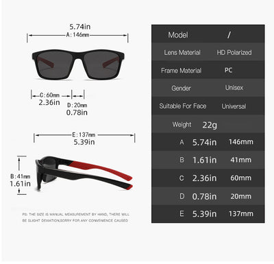 Black and blue polarized sports sunglasses with rectangular frames and blue mirrored lenses reflecting snowy mountains. - Image 12