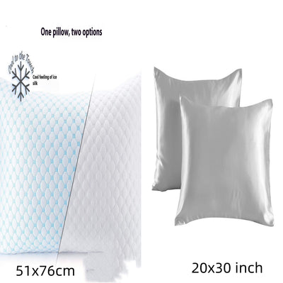 Almohada de Espuma Viscoelástica con Gel Refrescante y Núcleo de Espuma Triturada - Image 11