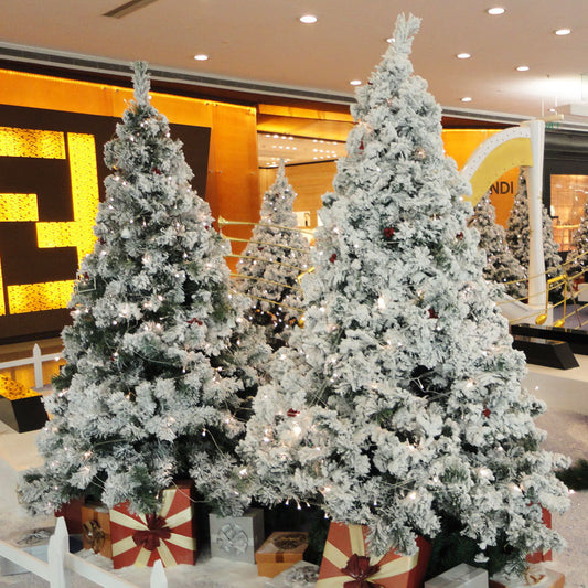Árbol de Navidad Decorativo con Efecto Nieve Esponjosa