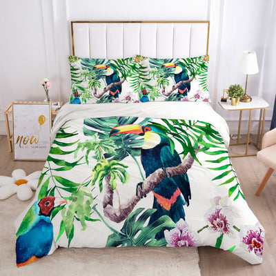 Juego de Cama Nordic Primavera Funda Nórdica Hojas Verdes - Image 13