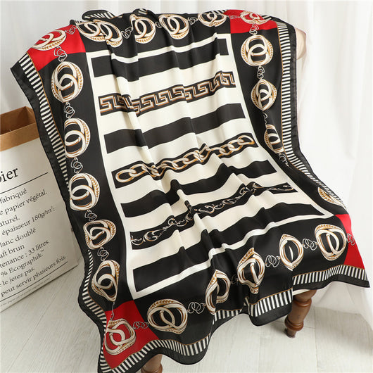 Foulard Cadena con Rayas a Juego - Chal Ligero Protector Solar - Image 7