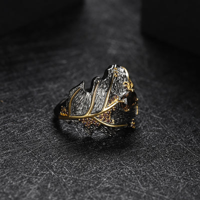 Anillo de Citrina Hoja en Plata 925 con Gema Incrustada - Image 4