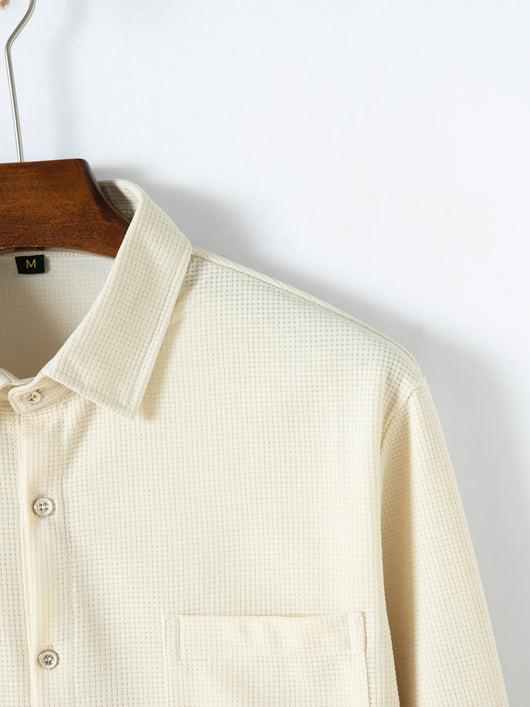 Camisa Casual de Manga Larga con Botones para Hombre - Image 14