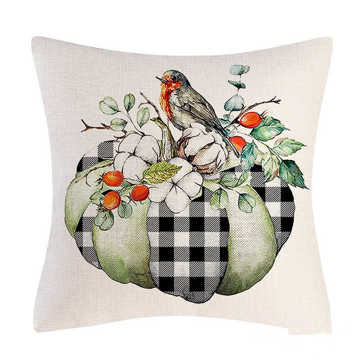 Funda de Cojín Decorativo Otoño con Estampado de Calabaza y Hojas - Image 10