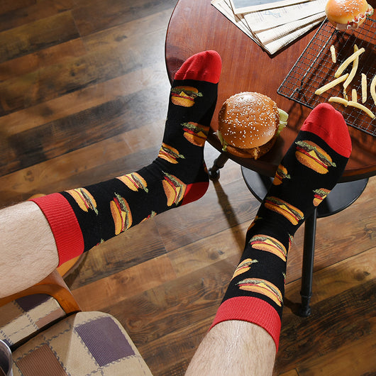 Calcetines Divertidos para Hombre - Diseño Creativo Hamburguesa, Pizza y Alien - Image 3