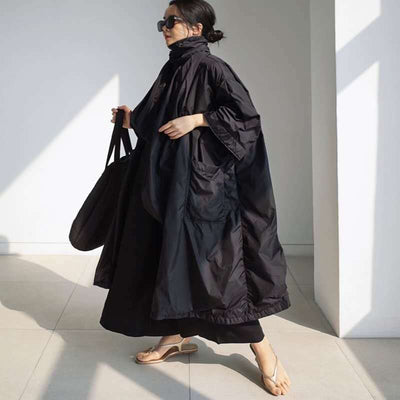 Abrigo Largo Tipo Gabardina para Mujer Talla Grande - Primavera y Otoño - Image 4