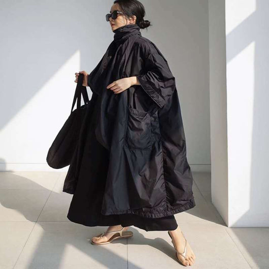 Abrigo Largo Tipo Gabardina para Mujer Talla Grande - Primavera y Otoño - Image 4