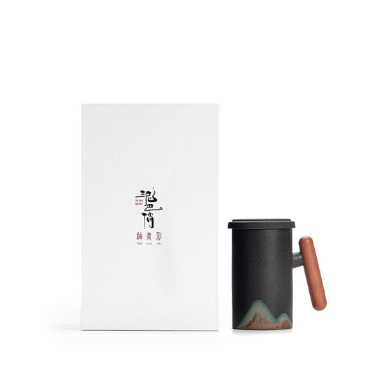 Taza de Té Artesanal con Asa de Madera, Filtro Integrado y Tapa - Image 15
