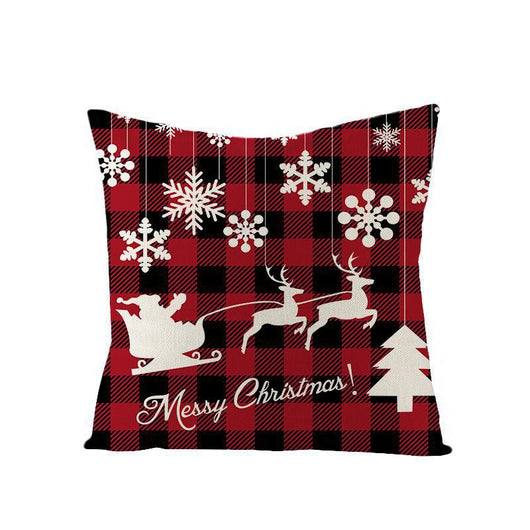 Funda de Cojín Lino Escocés Nórdico Navideño en Oferta - Image 39