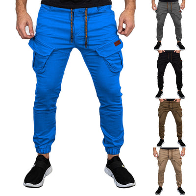 Pantalones Casuales de Color Sólido para Hombre - Overol Versátil